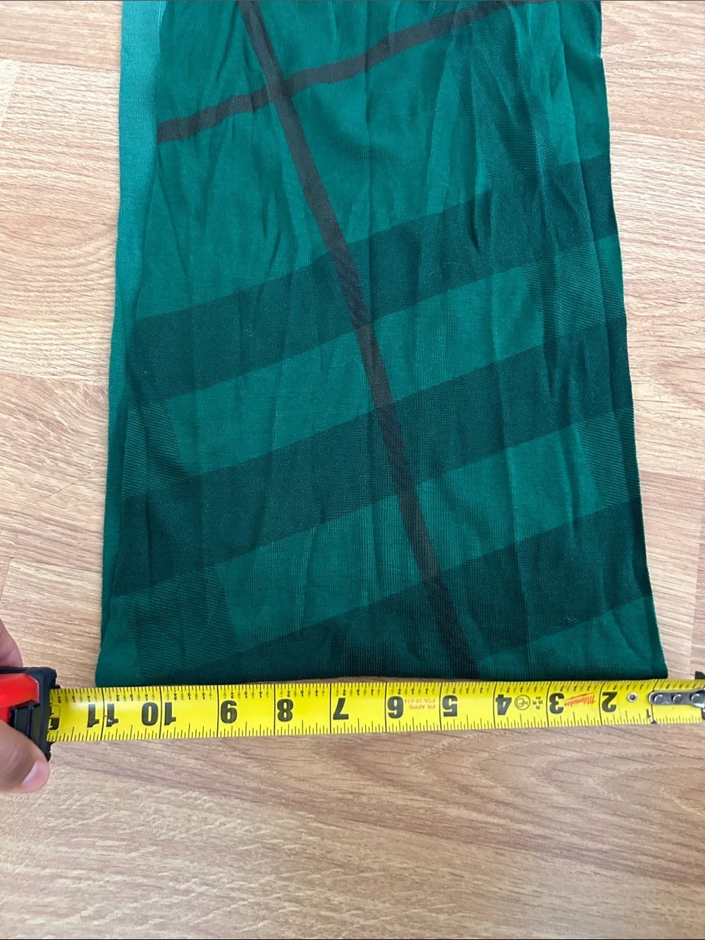 Burberry Green Ombre Plaid Scarf New with imperfections